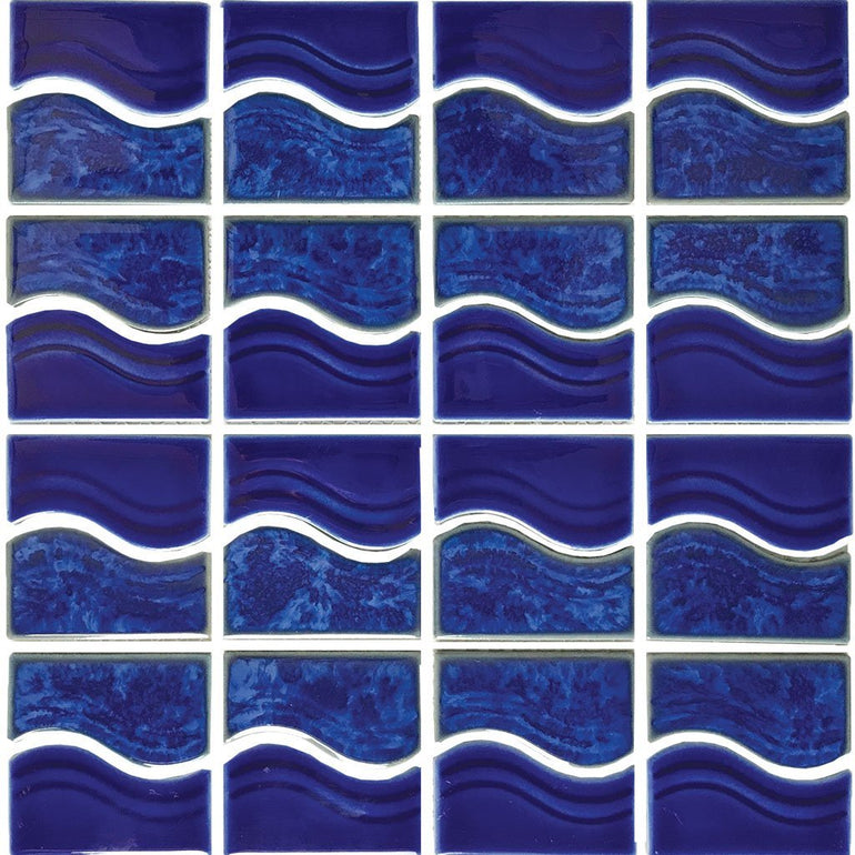 POWPLWS252PT Aquatica Lake Blue, Mosaic - Porcelain Pool Tile