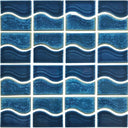 Smoke Blue, Mosaic - Porcelain Pool Tile