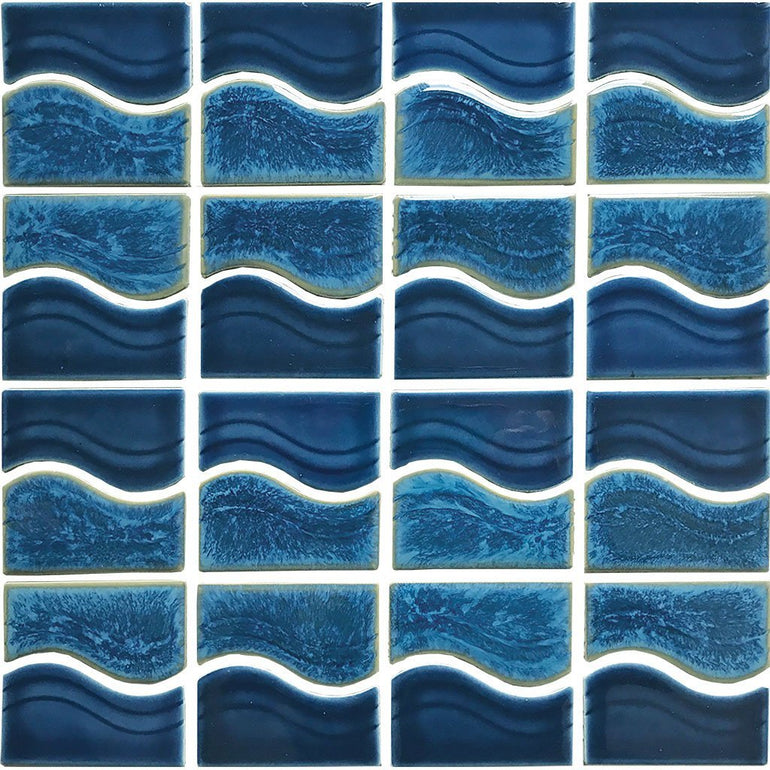 POWPLWS253PT Aquatica Smoke Blue, Mosaic - Porcelain Pool Tile