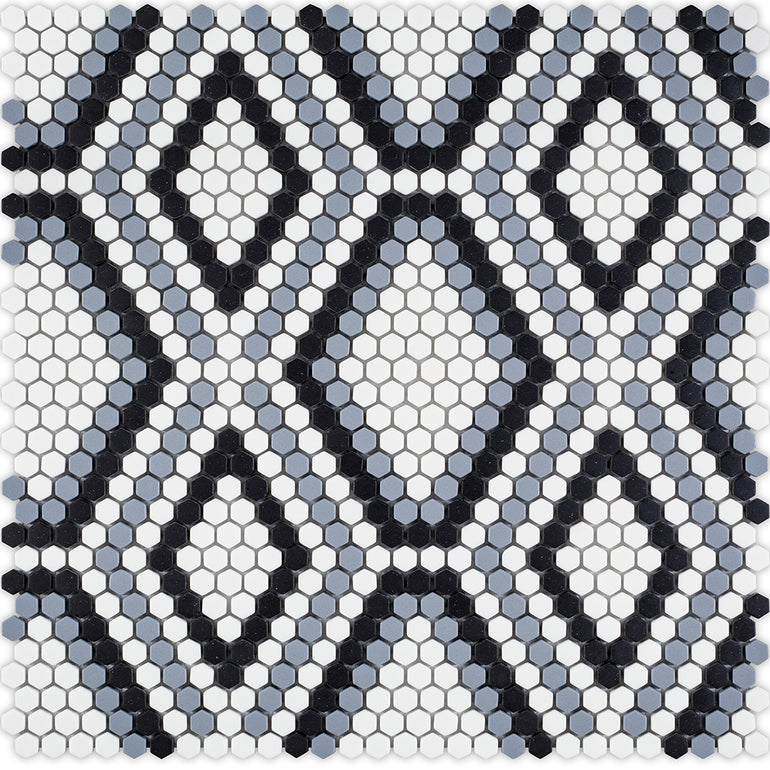 Hopi, Hexagon Mosaic Tile | GLSGEOPYTHHOPI | Geometro Glass Tile