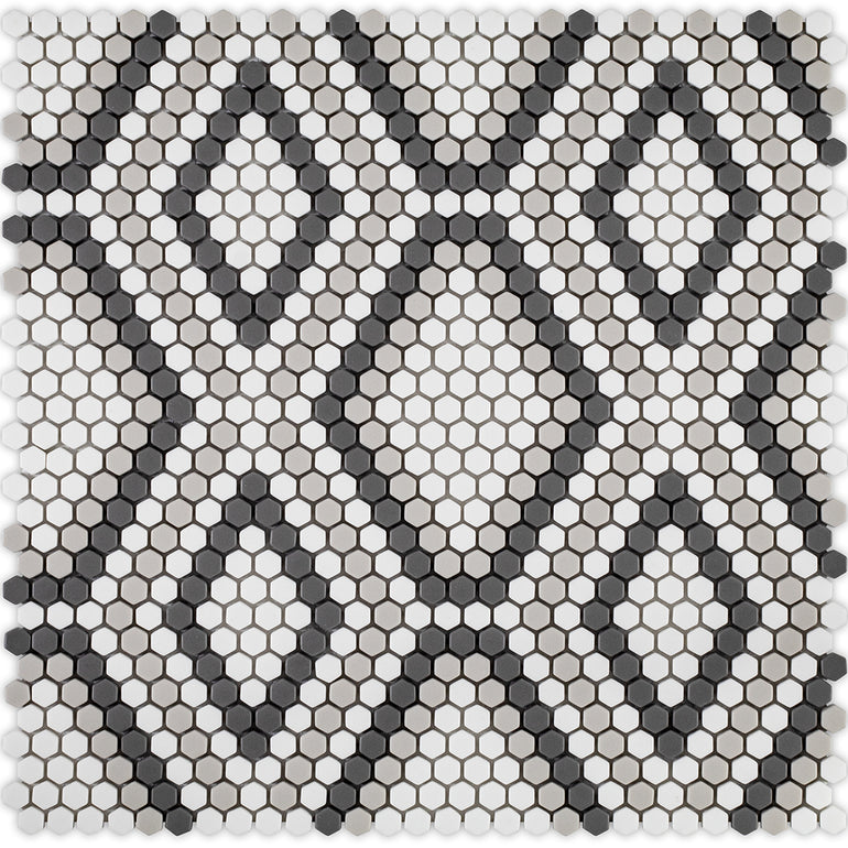 Hydra, Hexagon Mosaic Tile | GLSGEOPYTHHYDR | Geometro Glass Tile