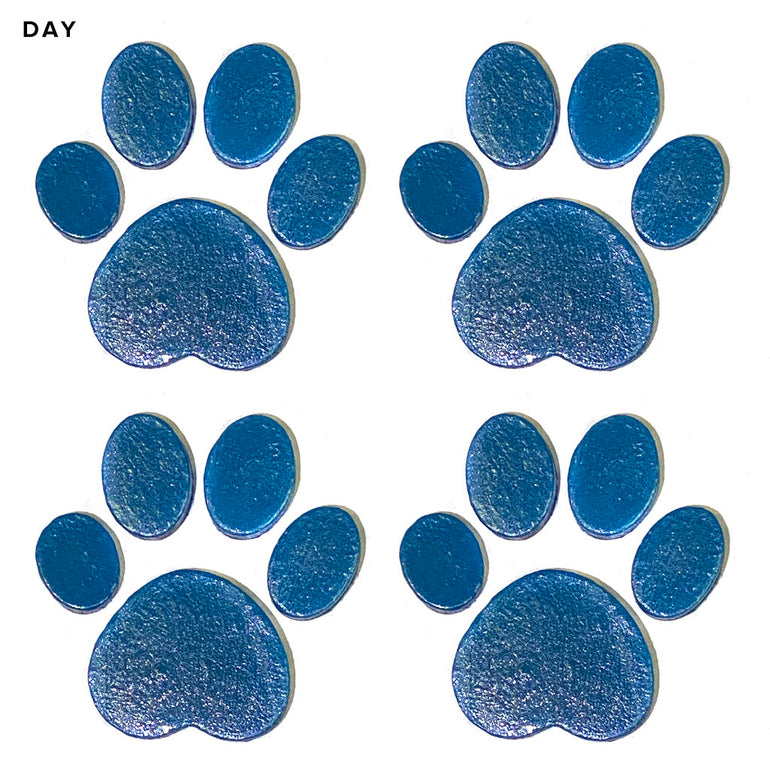 Paws x4 Pool Mosaic | Glow in the Dark Pool Tile