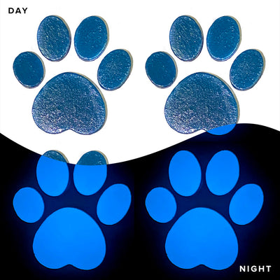 Paws x4 Pool Mosaic | Glow in the Dark Pool Tile