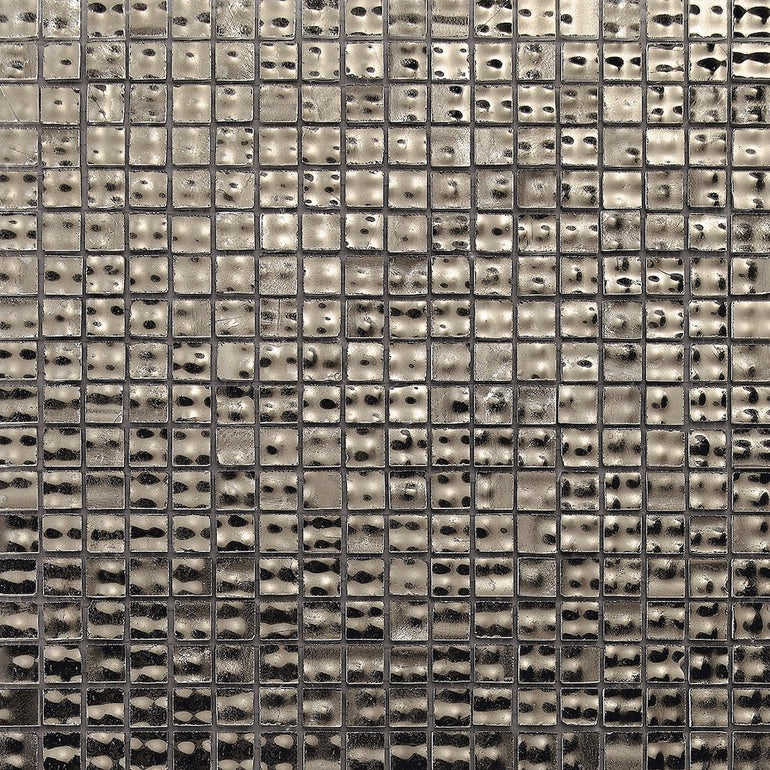 Platinum Tide, 5/8" x 5/8" Glass Tile | 24 Karat Gold Tile by SICIS