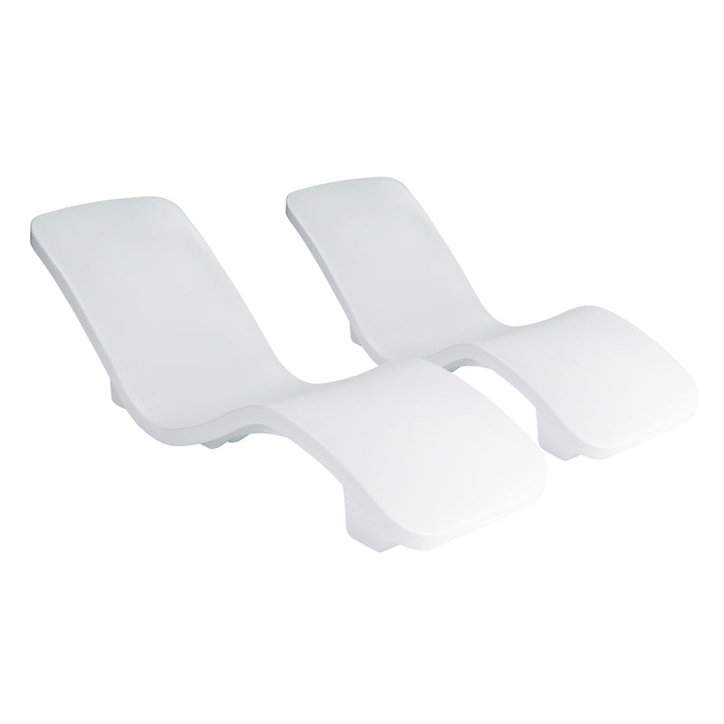 R|Series Lounger 2 Pack, White | Luxury Pool Lounge Chair