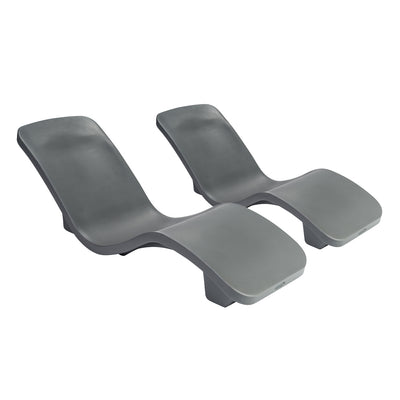 R|Series Lounger 2 Pack, Gray | Luxury Pool Lounge Chair