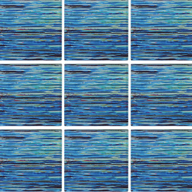 Ocean, 6" x 6" Mosaic Tile | TASRAINOCEAN66 | Aquatica Glass Tile