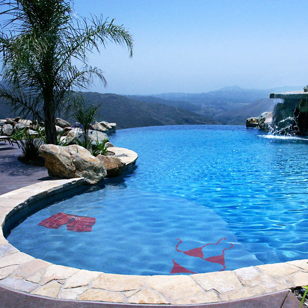 Swimtrunks - Red | ST68R | Pool Mosaic by Custom Mosaics