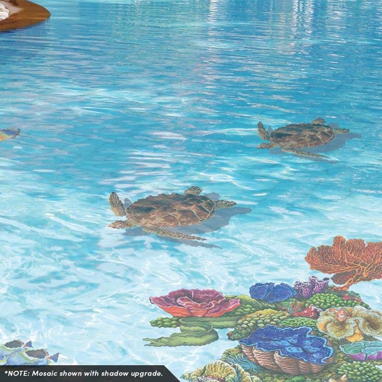 Loggerhead Turtle, Porc | PORC-LT4-10 | Pool Mosaic by Custom Mosaics