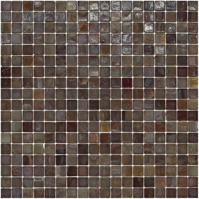 Rosewood, 5/8" x 5/8" Glass Tile | Mosaic Pool Tile by SICIS
