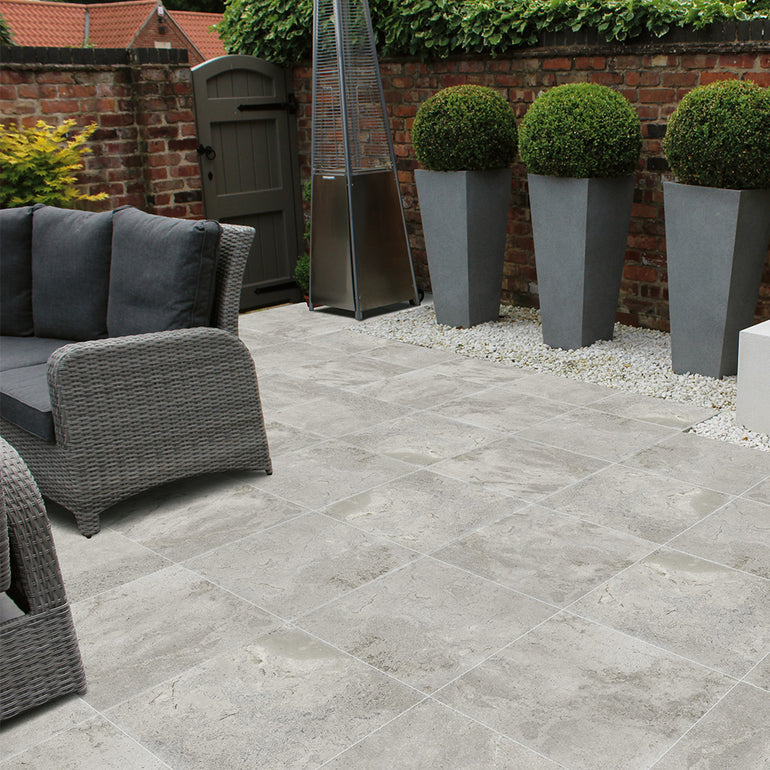 Gray, 24" x 24" | 2CM Outdoor Porcelain Paver | U.S. Porcelain Pavers