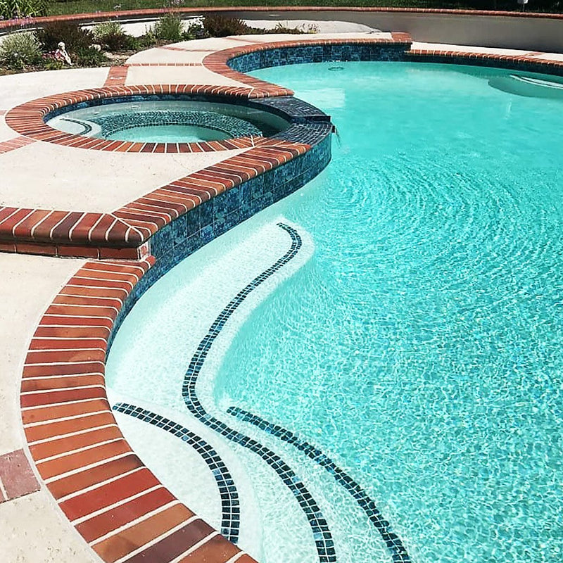 Cyan Blue, 6" x 6" Porcelain Tile | SAGA-662 | Fujiwa Pool Tile