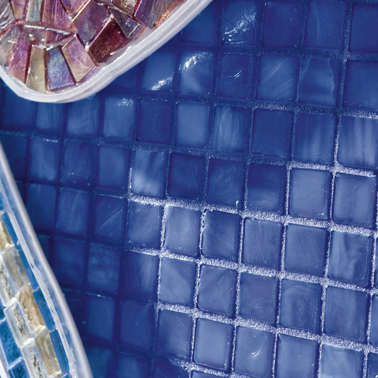 Blue Angel, 5/8" x 5/8" Glass Tile | Mosaic Pool Tile by SICIS