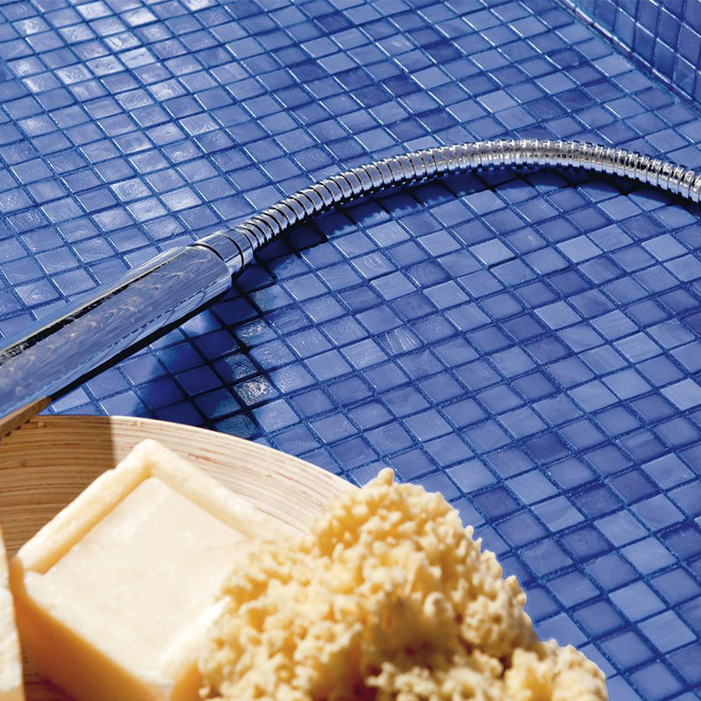 Blue Angel, 5/8" x 5/8" Glass Tile | Mosaic Pool Tile by SICIS
