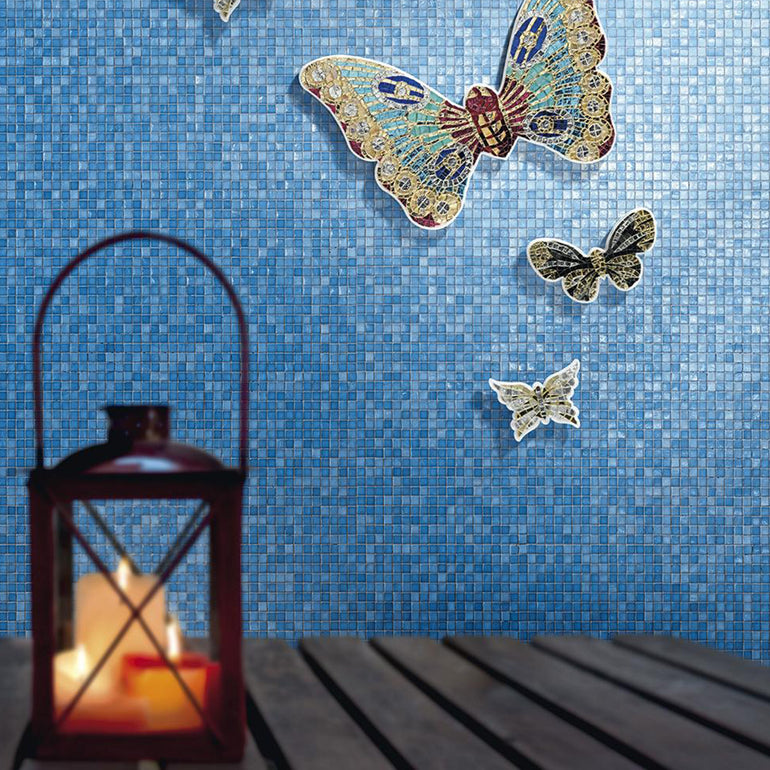 Celestial, 5/8" x 5/8" Glass Tile | Mosaic Pool Tile by SICIS