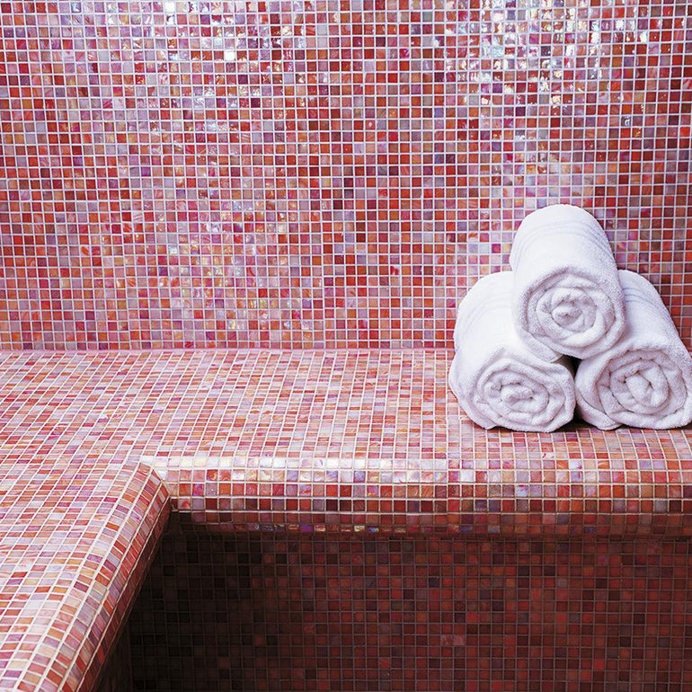 Dahlia 4, 5/8" x 5/8" - Glass Tile
