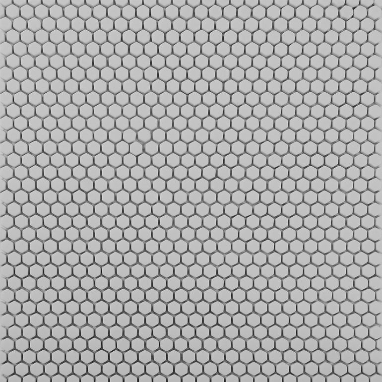 Smoke, Hexagon Mosaic Tile | GLSGEOSOLIDSMOK | Geometro Glass Tile