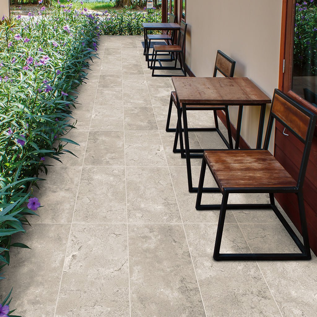 Beige, 16" x 32" | 2CM Outdoor Porcelain Paver | U.S. Porcelain Pavers