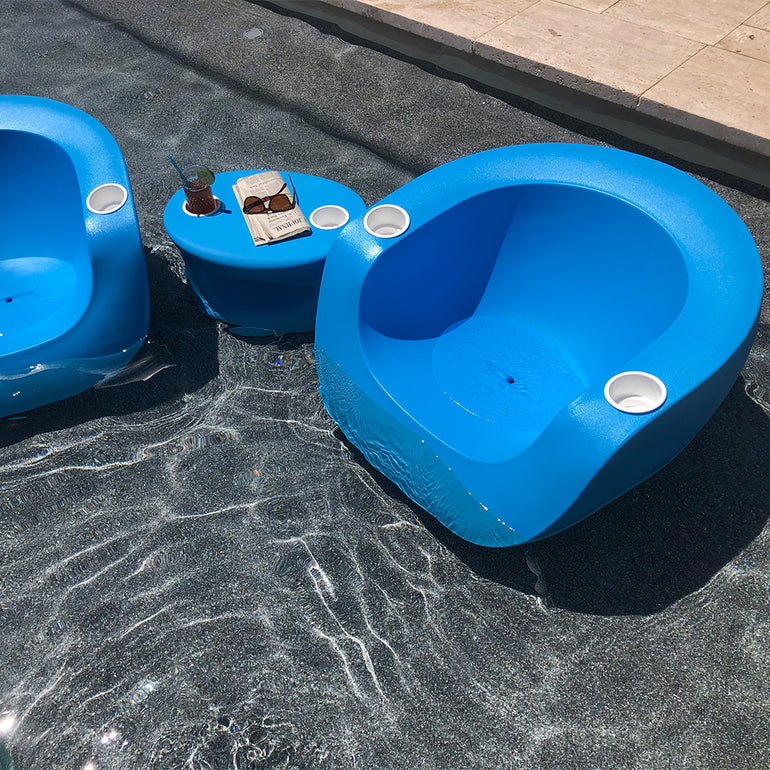 Moon Chair with White Cupholders | Luxury Pool Chair by TenjamMoon Chair with White Cupholders | Luxury Pool Chair by Tenjam