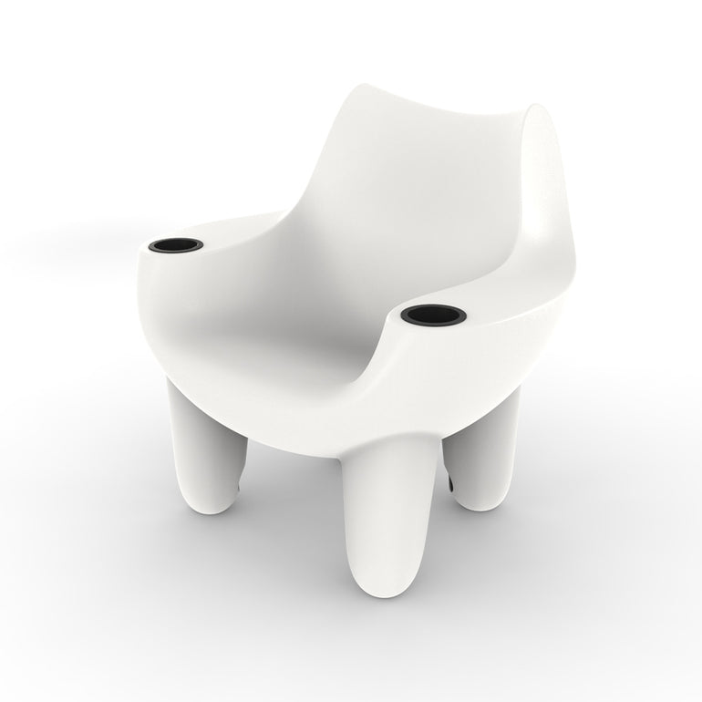 SPL22103BXWHBL	Mibster Chair with Black Cupholders, White - Luxury Pool Chair