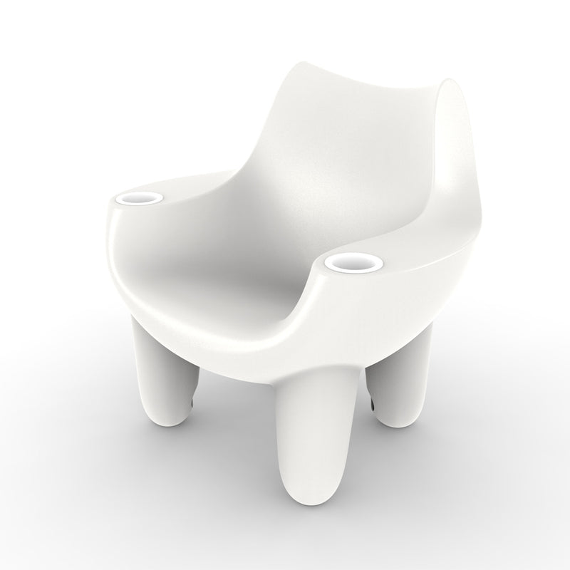 SPL22103BXWHWH	Mibster Chair with White Cupholders, White - Luxury Pool Chair