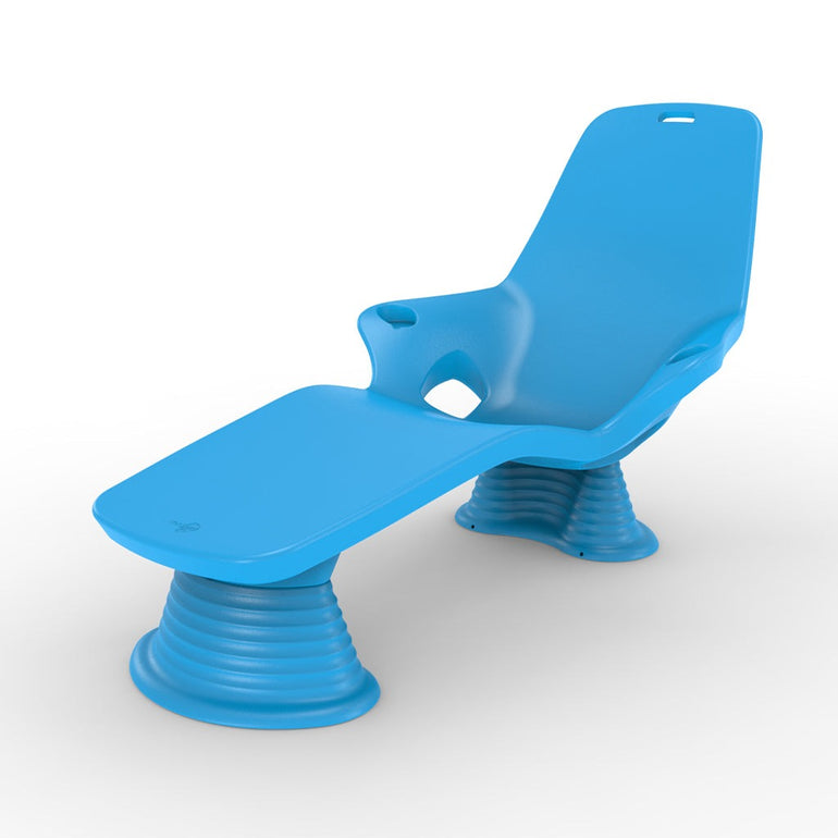 Shayz 8" Riser for Shayz In-Pool Lounger (Set of Two), Light Blue - Pool Lounge Chair Riser