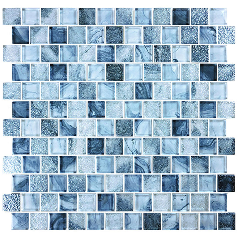 A20N-1 Ocean Glass Mosaic Tiles 20x20mm, 100gm pack - Perth Art Glass