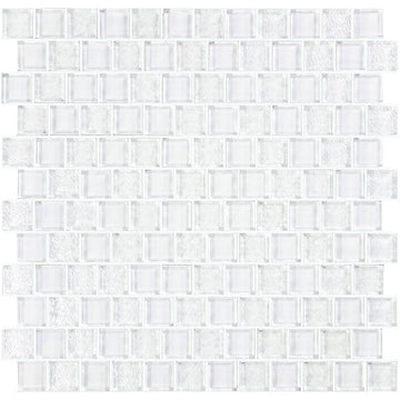 Bright White, 1" x 1" Glass Mosaic Tile | SS82323W1 | Signature Series