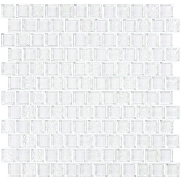 Bright White, 1" x 1" Glass Mosaic Tile | SS82323W1 | Signature Series