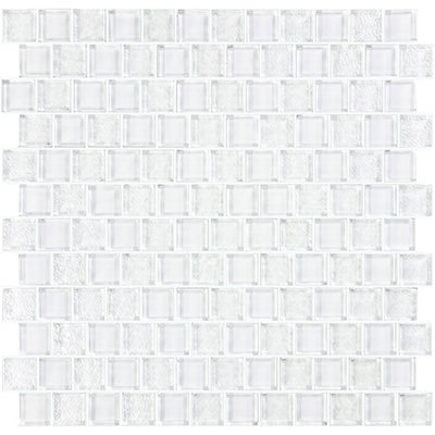 Bright White, 1" x 1" Glass Mosaic Tile | SS82323W1 | Signature Series