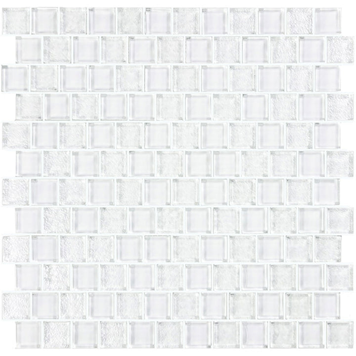 Bright White, 1" x 1" Glass Mosaic Tile | SS82323W1 | Signature Series