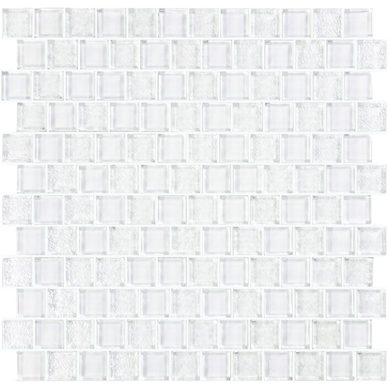Bright White, 1" x 1" Glass Mosaic Tile | SS82323W1 | Signature Series