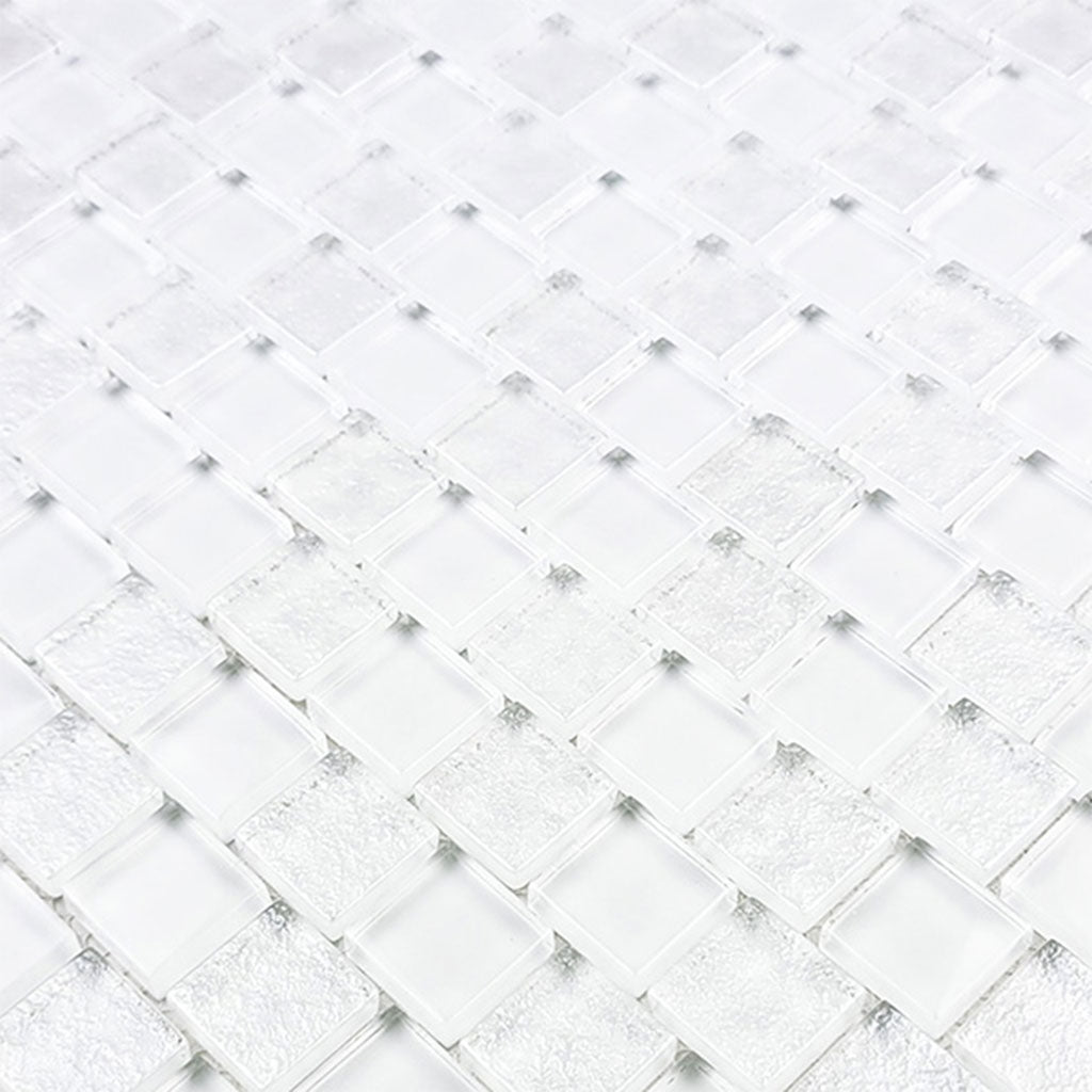 Bright White, 1" x 1" Glass Mosaic Tile | SS82323W1 | Signature Series