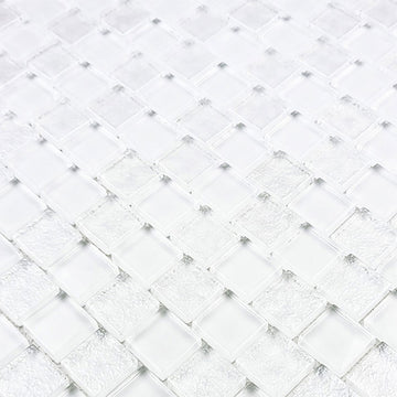 Bright White, 1" x 1" Glass Mosaic Tile | SS82323W1 | Signature Series