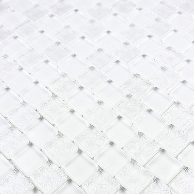 Bright White, 1" x 1" Glass Mosaic Tile | SS82323W1 | Signature Series