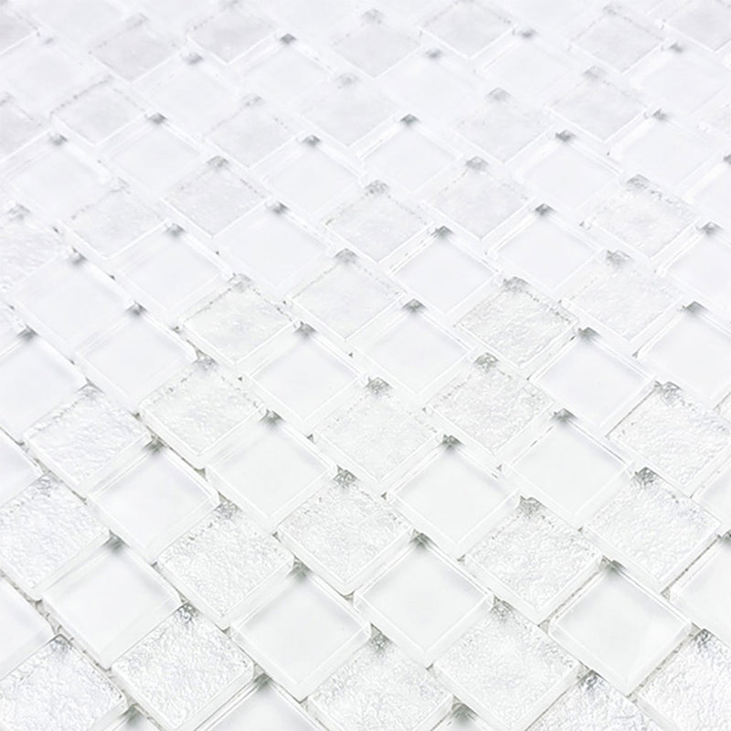 Bright White, 1" x 1" Glass Mosaic Tile | SS82323W1 | Signature Series