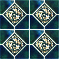 Crystal Emerald Blue, 6" x 6" Deco - Porcelain Pool Tile - FINAL SALE