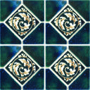 Crystal Emerald Blue, 6" x 6" Deco - Porcelain Pool Tile - FINAL SALE