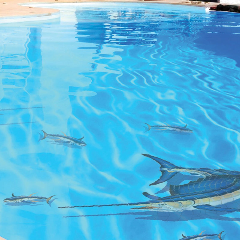 Tuna Down w/Shadow | YT73/SH | Pool Mosaic by AquaBlu Mosaics