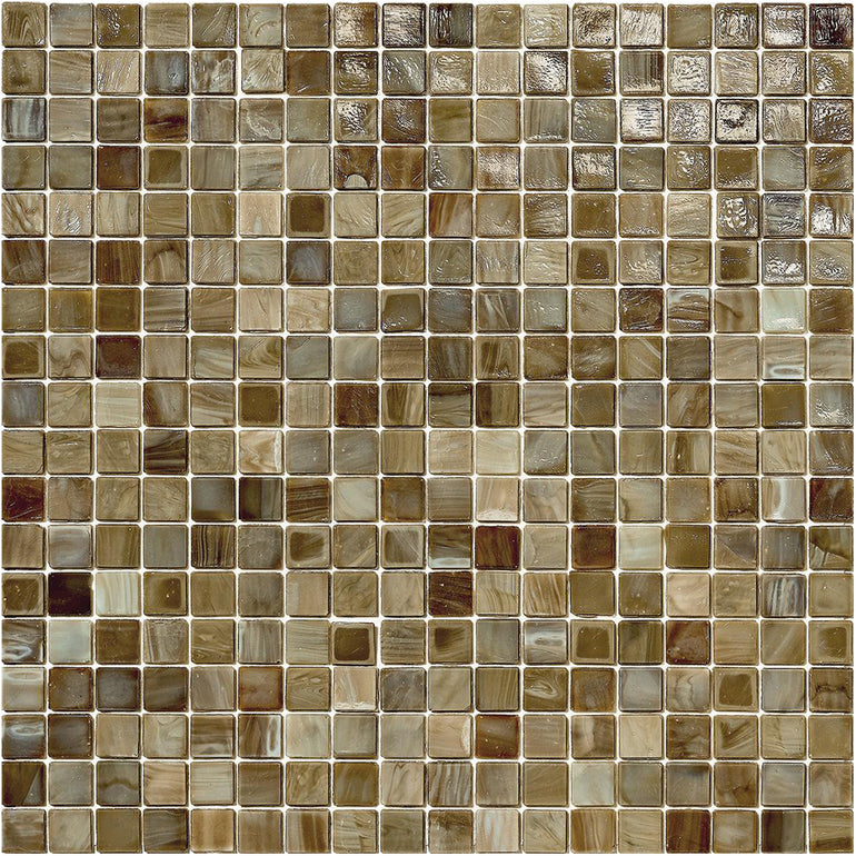 Sandalwood, 5/8" x 5/8" Glass Tile | Mosaic Pool Tile by SICIS