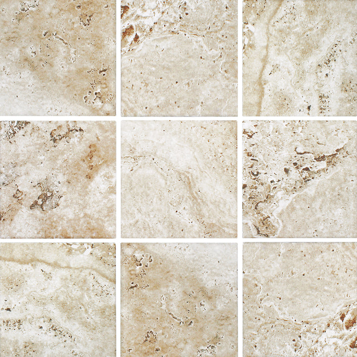 Scavo White, 6" x 6" Tile I ESTSCAVWHITE6 | Porcelain Pool Tile