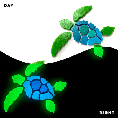 Sea Turtle - Left x 2 - Glow in the Dark Pool Mosaics