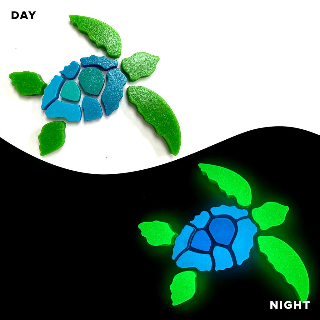 Sea Turtle, Right x 2 | SEAT1-S-R | Glow in the Dark Pool Mosaics