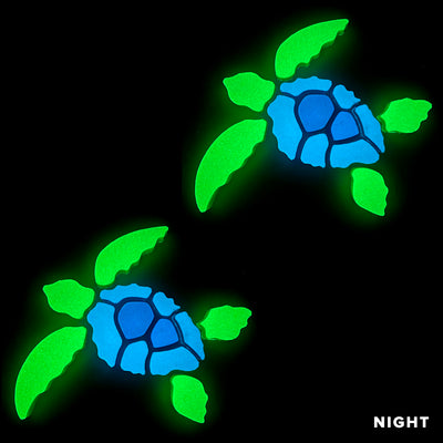 Sea Turtle - Left x 2 - Glow in the Dark Pool Mosaics