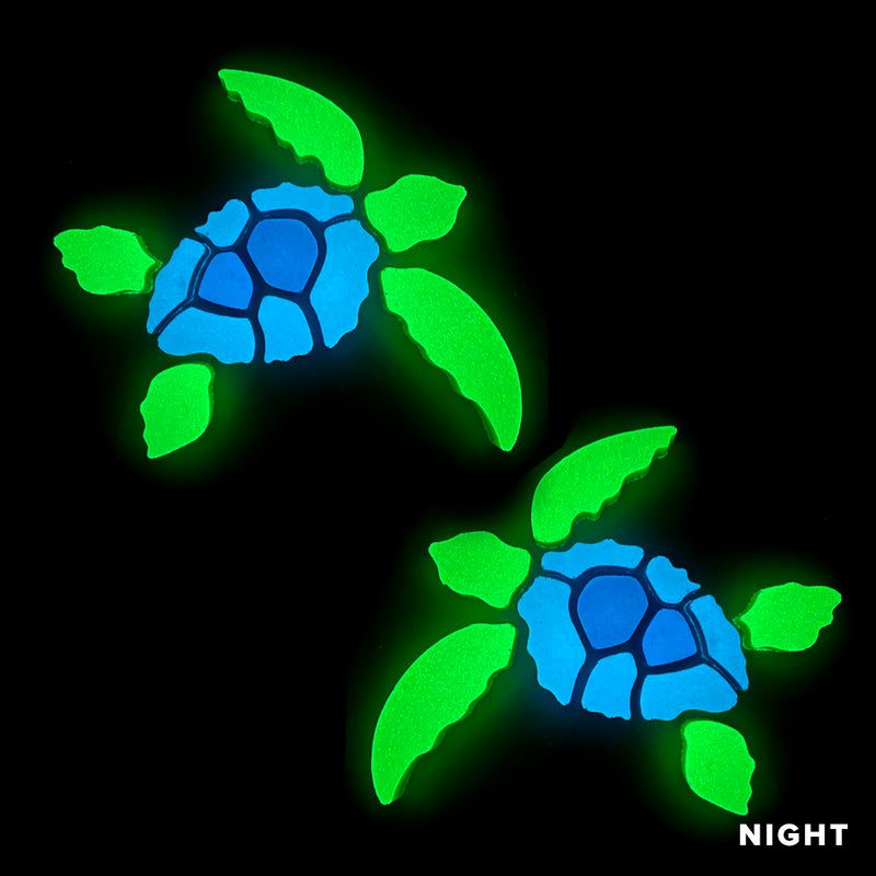 Sea Turtle - Left and Right - Glow in the Dark Pool Mosaics