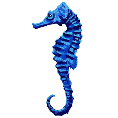 G-SHB - Glass Seahorse - Blue - Pool Mosaic
