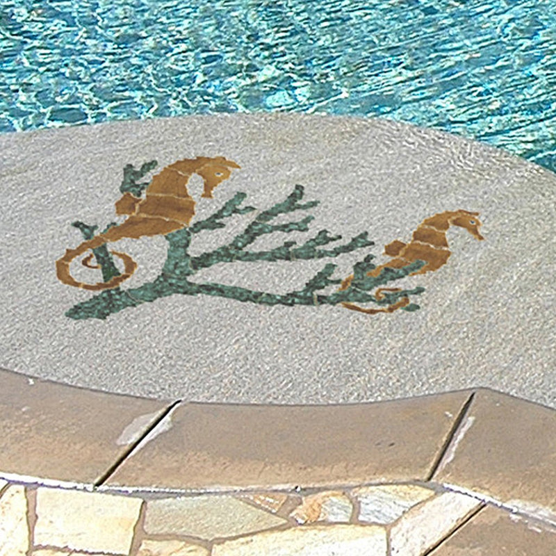 Seahorse Group | SG18 | Pool Mosaic by Custom Mosaics