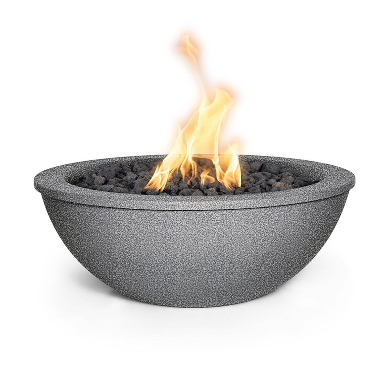 Sedona 27" Round Metal Fire Bowl | The Outdoor Plus Fire Feature - Silver Vein