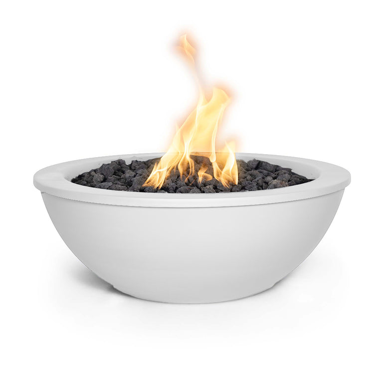 Sedona 36" Round Metal Fire Bowl | The Outdoor Plus Fire Feature - White