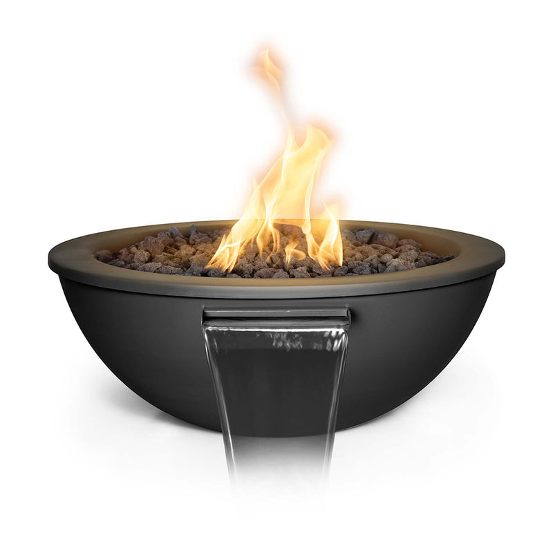 Sedona 27" Fire and Water Bowl, Powder Coated Metal | The Outdoor Plus-BLACK